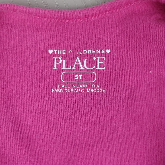 The Children's Place Pink Fringe "Princess" Tank Top & Shorts Matching Set sz 5T - Picture 2 of 6